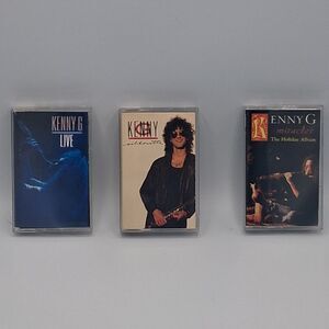 Kenny G Cassette Lot of 3 Live Silhouette Miracles Christmas Tape Bundle